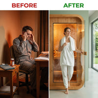 AuroraTherm Cedar Indoor Sauna — Before & After