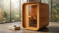 AuroraTherm Cedar Indoor Sauna — Lifestyle