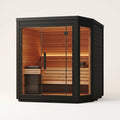 Salt Therapy Room Designed for Home Wellness, 2-Person Capacity, Cedar Interior, Glass Front Design
