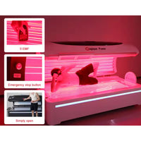 Red Light Therapy Bed Designed for Full Body Treatment, high-quality LEDs, Clamshell Design, Touch Control