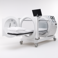Hyperbaric Chamber Designed for Therapeutic Recovery, Transparent Shell, Mobile Base, Real-Time Monitoring