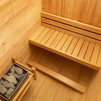 Indoor Sauna Built for Home Wellness, Canadian Cedar Construction, Tempered Glass Door, Heat Therapy