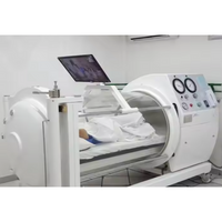 Hyperbaric Chamber Designed for Therapeutic Recovery, Transparent Shell, Mobile Base, Real-Time Monitoring