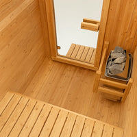 Indoor Sauna Built for Home Wellness, Canadian Cedar Construction, Tempered Glass Door, Heat Therapy