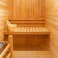Indoor Sauna Built for Home Wellness, Canadian Cedar Construction, Tempered Glass Door, Heat Therapy