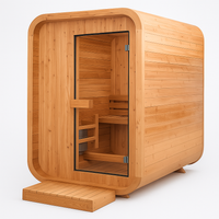 Indoor Sauna Built for Home Wellness, Canadian Cedar Construction, Tempered Glass Door, Heat Therapy